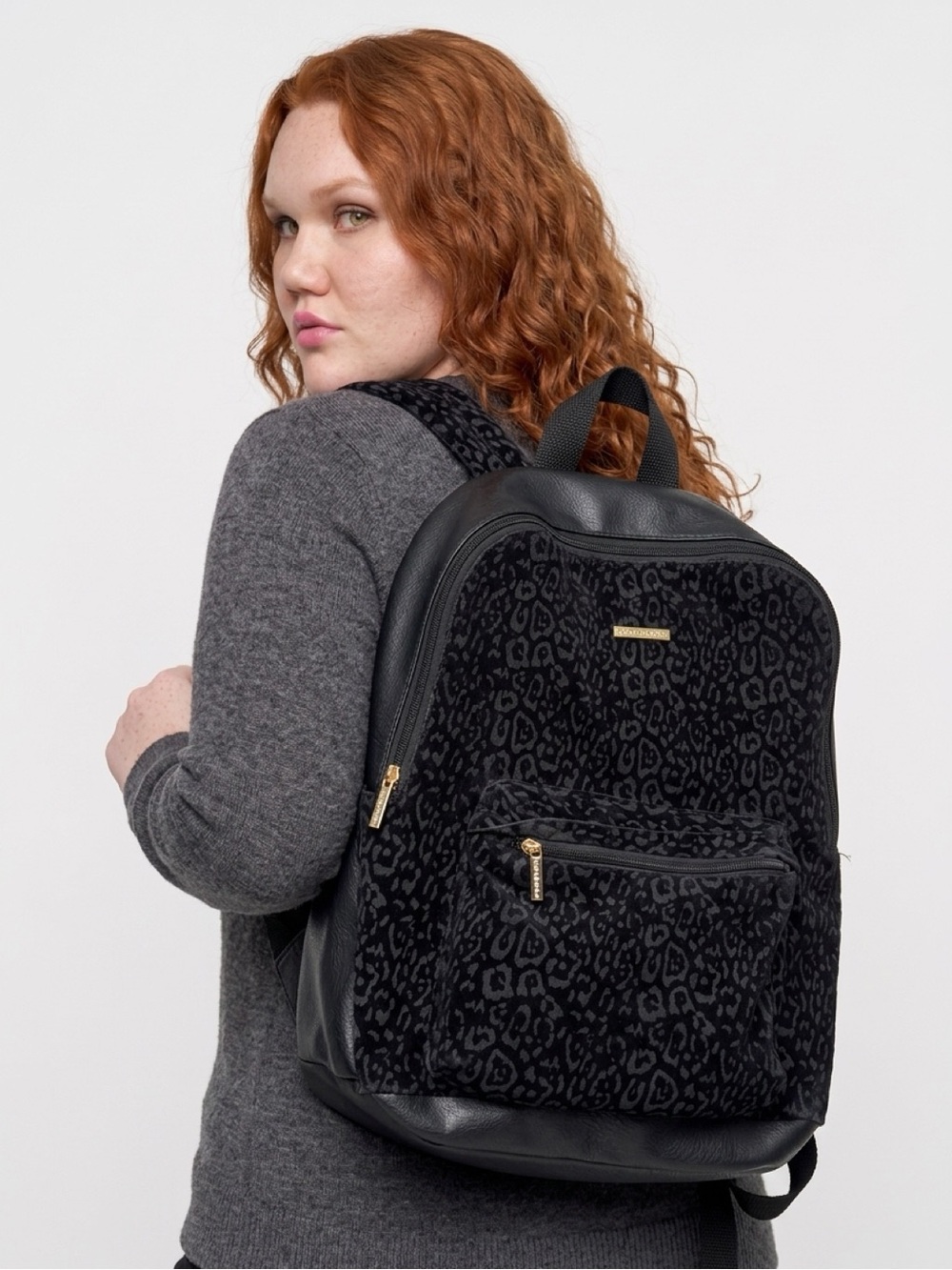 Rampage Black Velvet Leopard Print
Fashion Backpack Goth Y2K. (EUC)